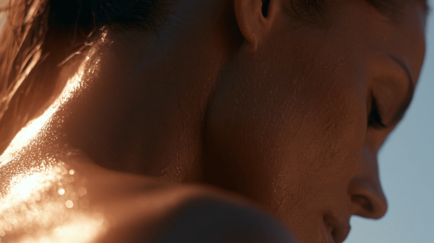 Woman sweating to detoxify