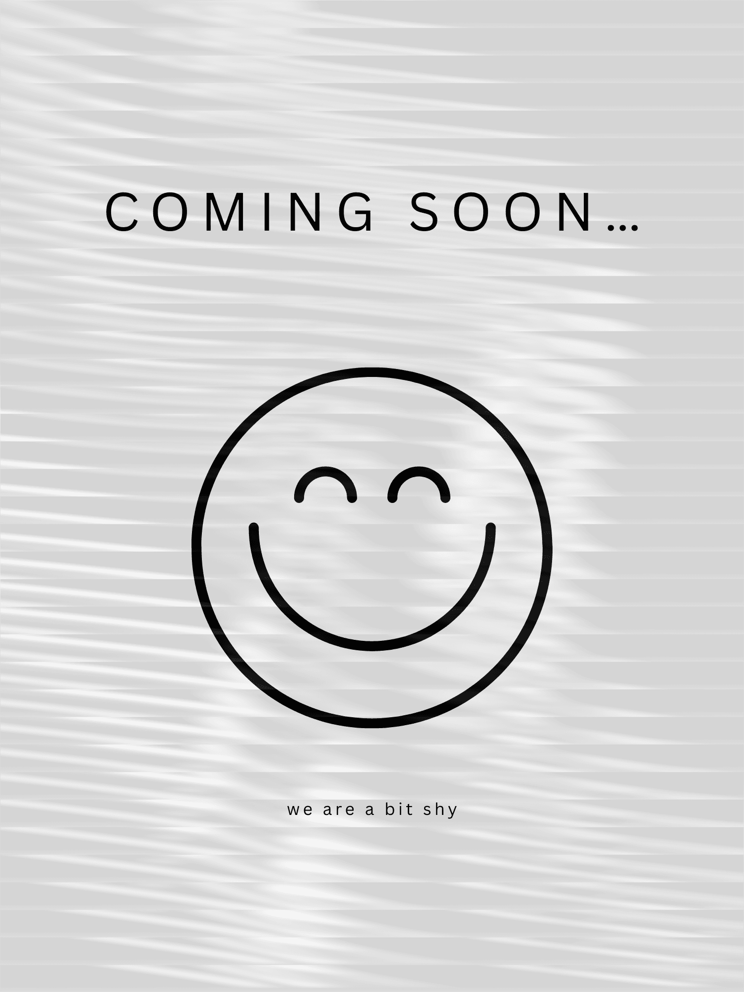 coming soon with smiley